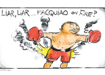 Pacquiao cartoon by Mickey Paraskevas