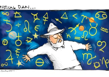 Qigong mystical Dan cartoon by Mickey Paraskevas