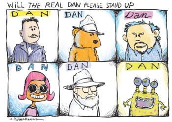 Real Dan cartoon by Mickey Paraskevas