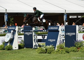 Richie Moloney aboard Carrabis Z at the 2016 Hampton Classic Grand Prix