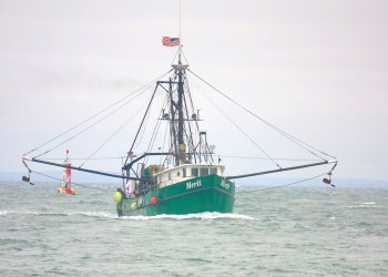 Sidney Smith's boat, Merit, at sea