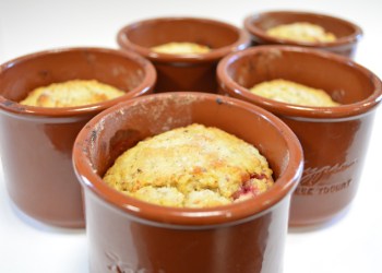 Cranberry Corn Breads in Kalypso Yogurt Pots,