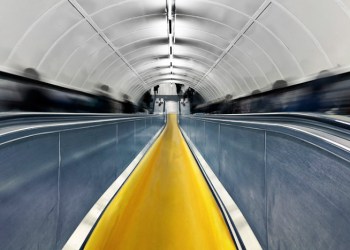 Hamptons Subway has added slides alongside down escalators