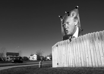 Trump sign on a fence