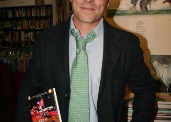 Taylor Plimpton at reading for Notes From the Night at Canio's Books in Sag Harbor