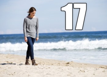 Allison on the beach in Montauk in Showtime's 