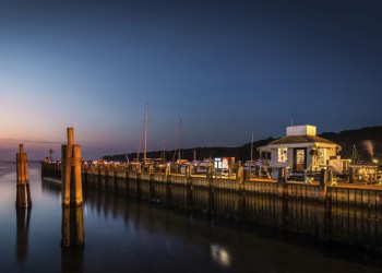 Port Jefferson at dusk.