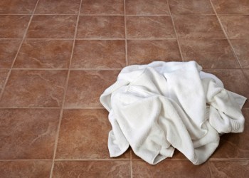 Towel on the floor