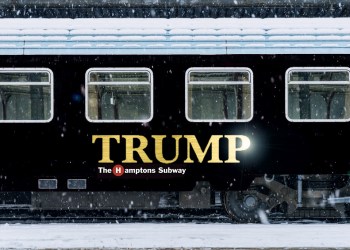 Hamptons Subway TRUMP car