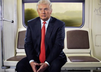 Donald Trump rides the Hamptons Subway?