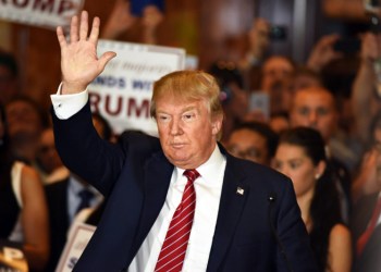 Donald Trump is speaking in Patchogue on Thursday, April 14