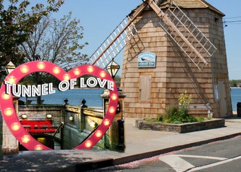 Artist rendering: Sag Harbor Hamptons Subway station as Tunnel of Love entry point