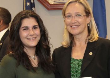 Ariana DeMattei with Suffolk County Legislator Bridget Fleming