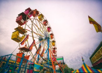 ferris wheel and carnival rides