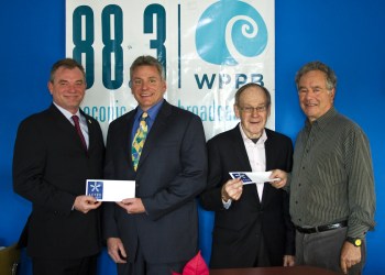 Bridgehampton National Bank President Kevin O'Connor, Long Island Community Foundation Executive Director David Okorn, WPPB President Wally Smith and AFTEE President Myron Levine