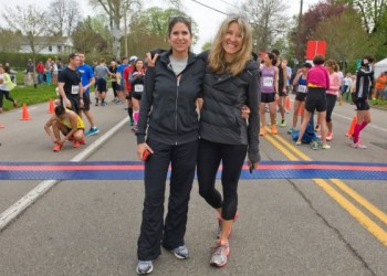 The Bridgehampton Half-Marathon Race Directors Amanda Moszkowski and Diane Weinberger.