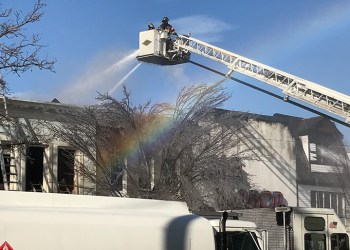 Sag Harbor fire rainbow