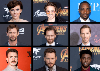 The Marvel Bunch: Scarlett Johansson, Robert Downey Jr., Anthony Mackie, Chris Hemsworth, Tom Hiddleston, Benedict Cumberbatch, Chris Evans, Chris Pratt, Chadwick Boseman