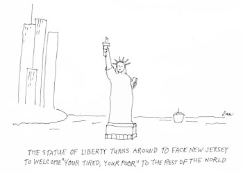 Statue of Liberty cartoon by Dan Rattiner