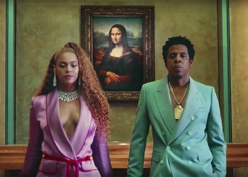 Jay-Z and Beyonce in the video for 