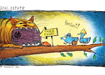 Real Estate Free Food Cartoon by Mickey Paraskevas