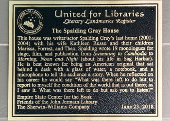 Spalding Gray plaque