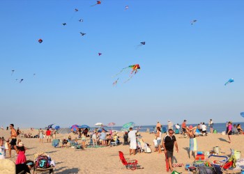 Dan's Kite Fly always makes for an unforgettable scene at Sagg Main beach