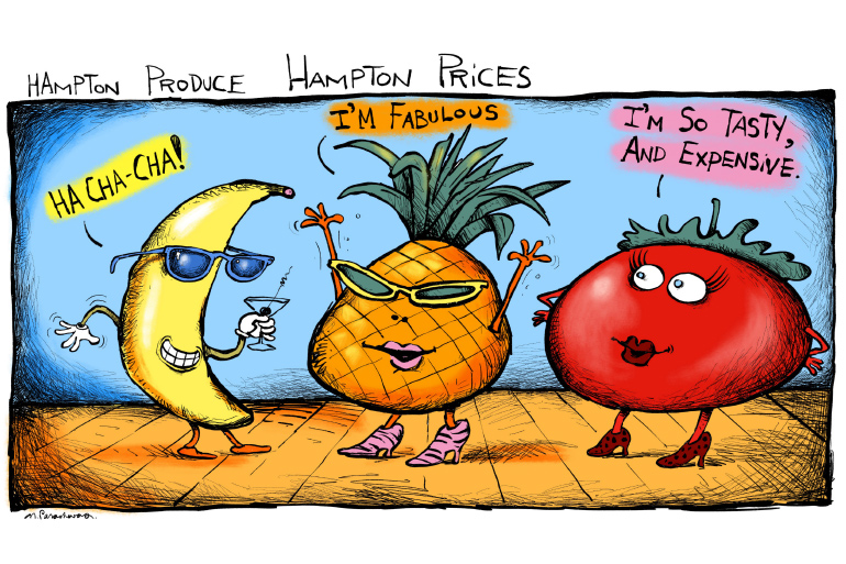 Food prices cartoon by Mickey Paraskevas