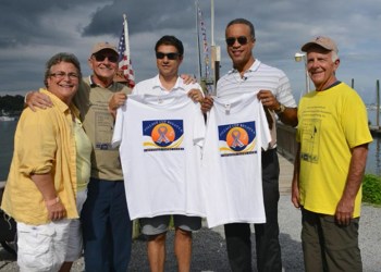 Ralph Macchio and friends at the Village Cup Regatta