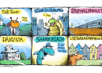 Village names cartoon by Mickey Paraskevas