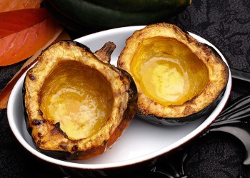 Acorn squash roasted with butter