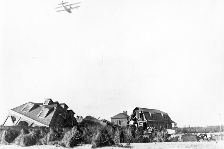 Dune Road wreckage, Southampton after the 1938 Hurricane