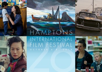 Hamptons International Film Festival Poster by Patton Miller with stills from 2018 features, Courtesy HIFF