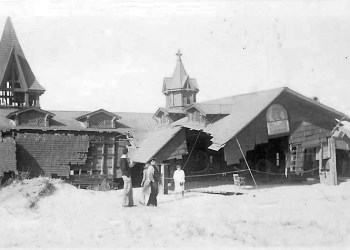 Wreckage of the St. Andrews Dune Church after the 1938 Hurricane