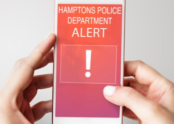 Hamptons Police Department text alert