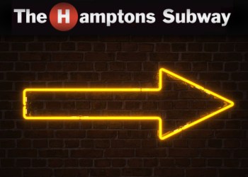 Hamptons Subway has added neon arrows to stations