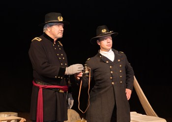 Robert Nelson and Christopher Levi in Boots on the Ground Theater's 