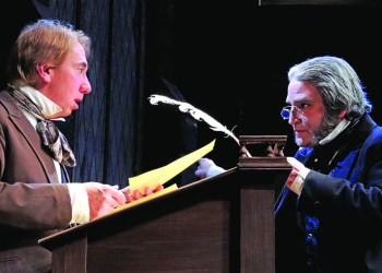 Theatre Three A CHRISTMAS CAROL Douglas J. Quattrock as Bob Cratchit & Jeffrey Sanzel as Scrooge