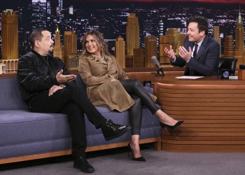 Ice T and Mariska Hargitay with Jimmy Fallon, Photo: Andrew Lipovsky/NBC