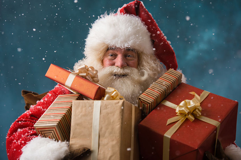 Santa with gifts