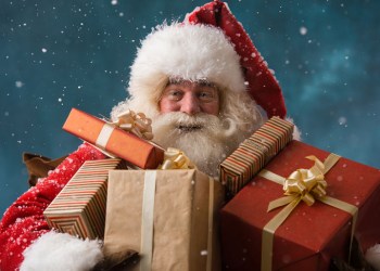 Santa with gifts