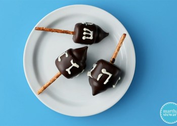 Martha Stewart's Chocolate Marshmallow Dreidels, Photo: Recipe Video Still