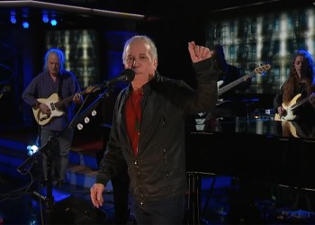 Paul Simon performing on The Late Show with Stephen Colbert, Image: Video Still