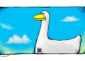 Big Duck cartoon by Mickey Paraskevas