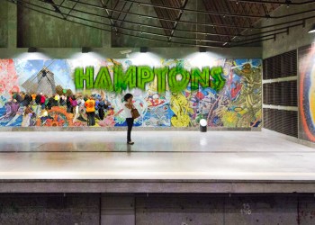 Hamptons Subway graffiti mural