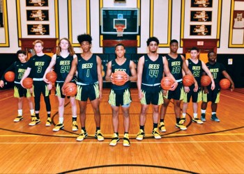 Bridgehampton High School 2019 Killer Bees basketball team