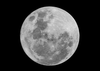 Super full moon on black background