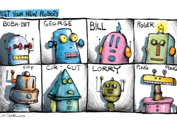 New robots cartoon by Mickey Paraskevas