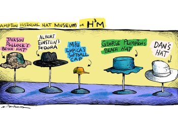 Hamptons Hat Museum cartoon by Mickey Paraskevas