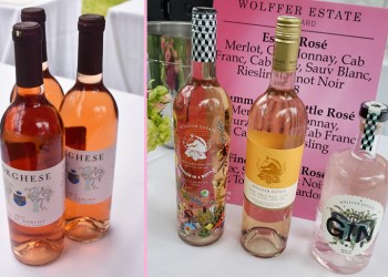 Rosé wines by Castello di Borghese and Wölffer Estate Vineyard, Photos: Ed Shin